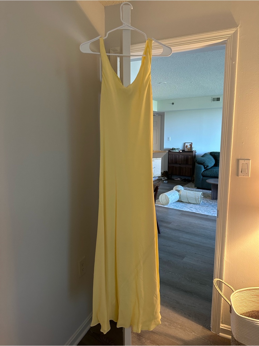 Elegant Yellow Reformation Maxi Dress